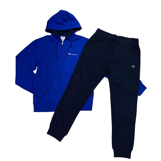 Champion tuta zip lunga cappuccio in felpa garzata