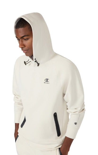 Felpa da Uomo Stretch Con Cappuccio In Cotone C-Tech Crema