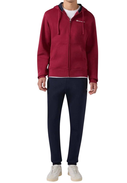 Champion tuta zip lunga cappuccio uiomo  pantalone con polsino