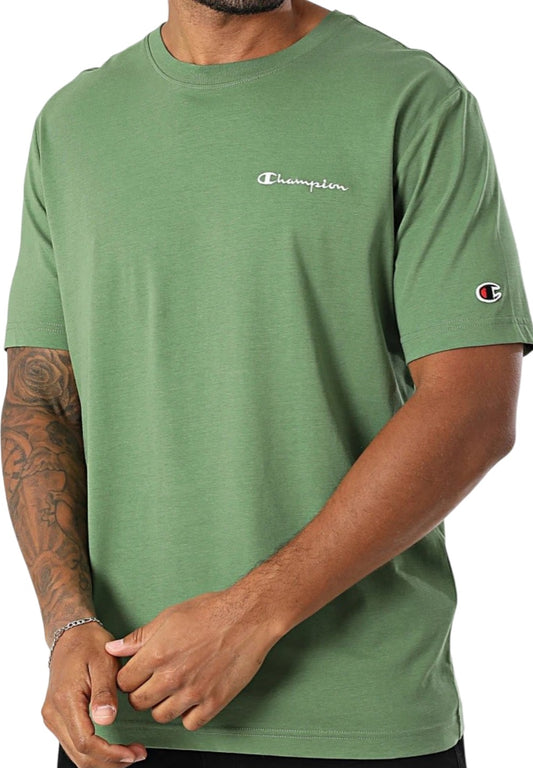 Champion t-shirt giro collo con scritta piccola