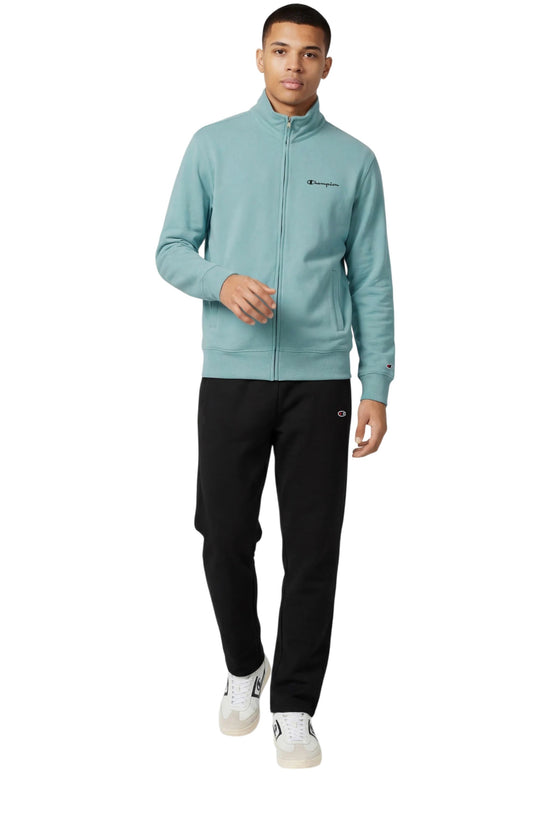 Champion tuta zip lunga in felpa garzata con pantalone aperto