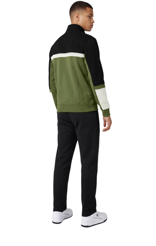 Champion tuta zip lunga in felpa garzata con pantalone aperto
