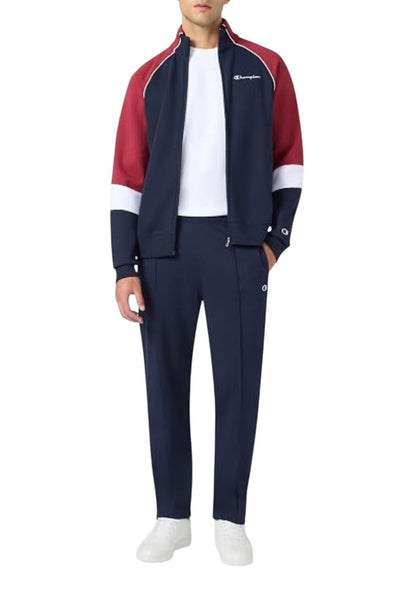 Champion tuta uomo zip,lunga bicolore con pantalone aperto