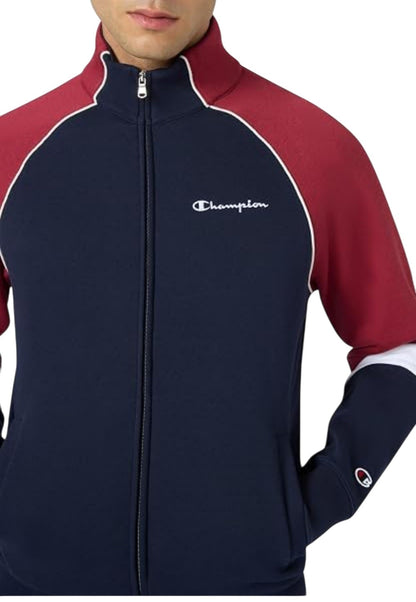 Champion tuta uomo zip,lunga bicolore con pantalone aperto