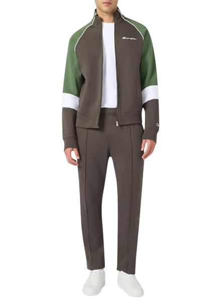 Champion tuta uomo zip,lunga bicolore con pantalone aperto