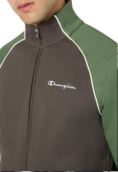 Champion tuta uomo zip,lunga bicolore con pantalone aperto