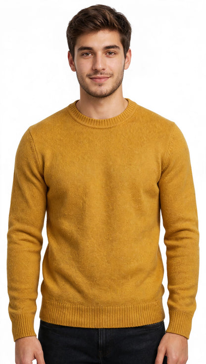 Maglia in lana  "LANEROSSI" giro collo made in Italy