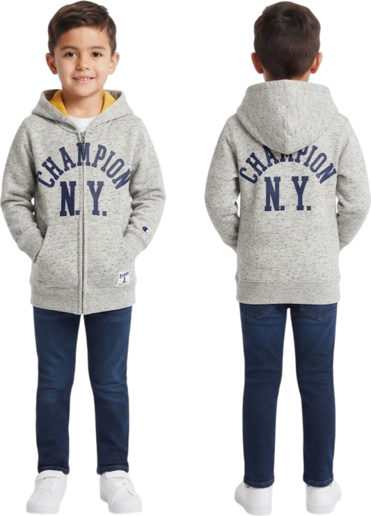Champion felpa zip lungo cappuccio