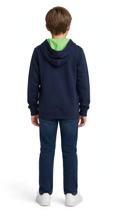 Chiampion felpa zip lunga cappuccio