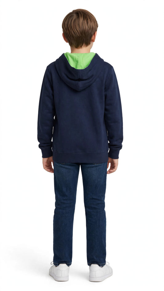 Chiampion felpa zip lunga cappuccio