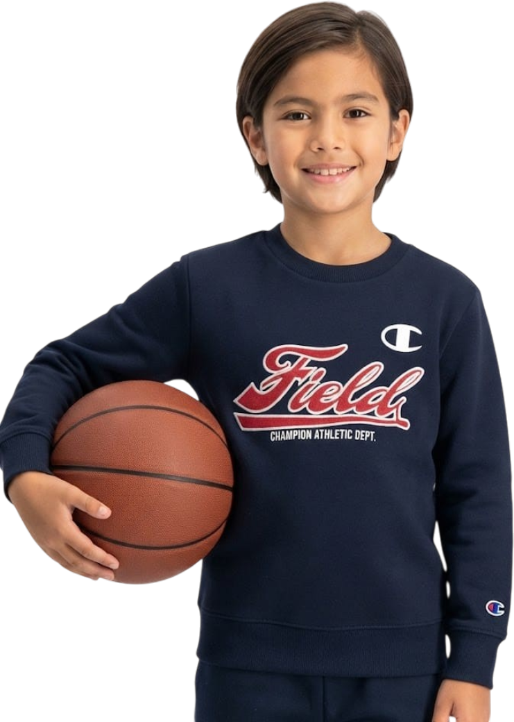 Champion felpa giro collo con scritta