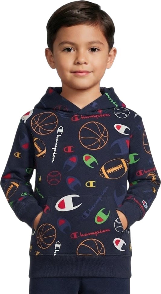 Champion felpa cappuccio multi logo