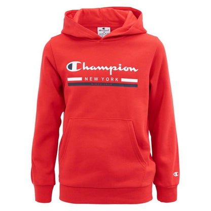 Champion felpa cappuccio jr scritta grande