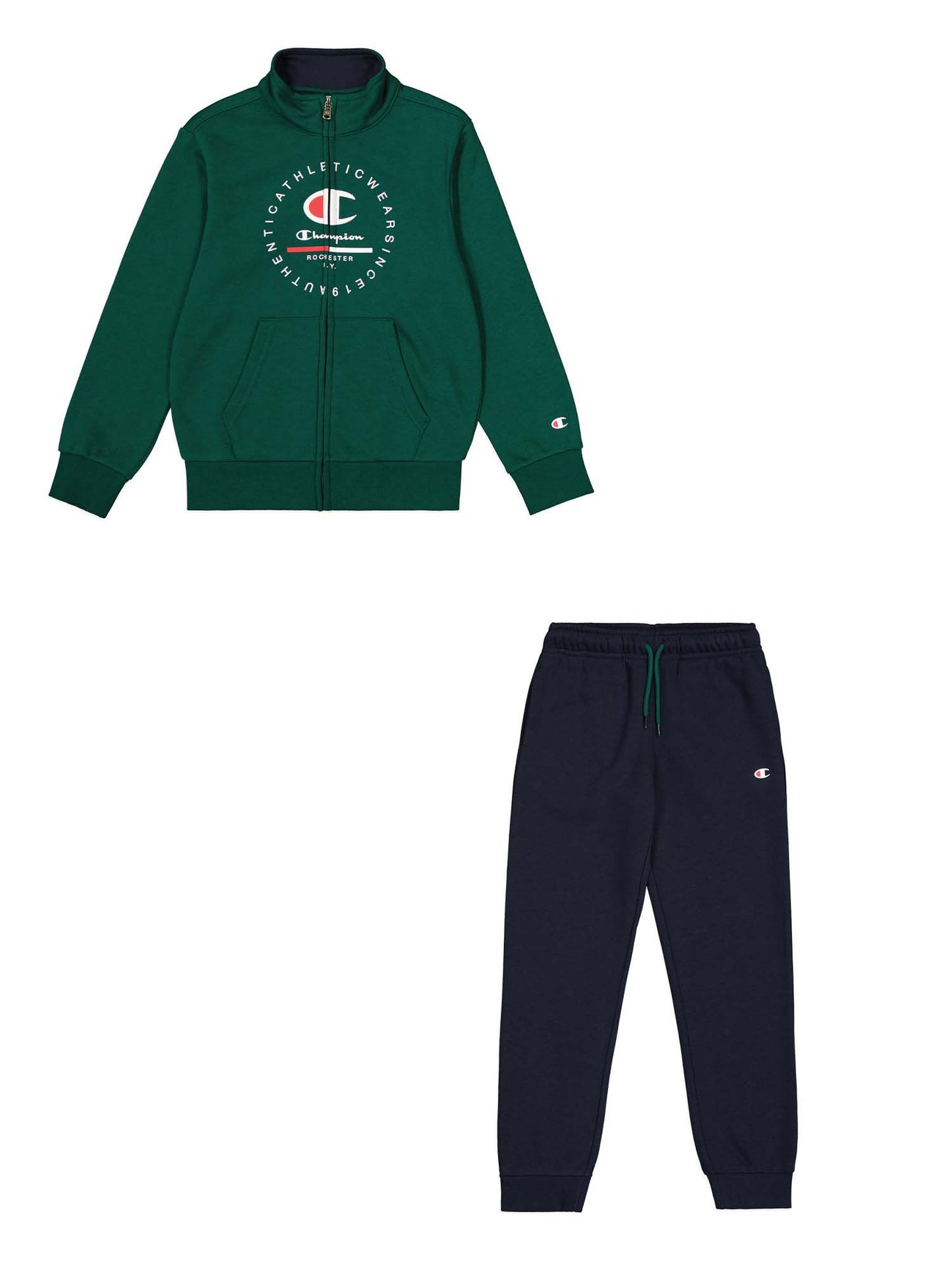 Champion tuta zip lunga jr logo