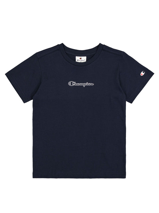 Champion t-shirt giro collo con scritta dietro