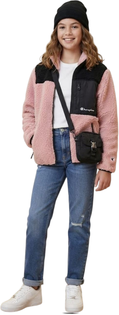 Champion felpa zip lungo in pile Junior