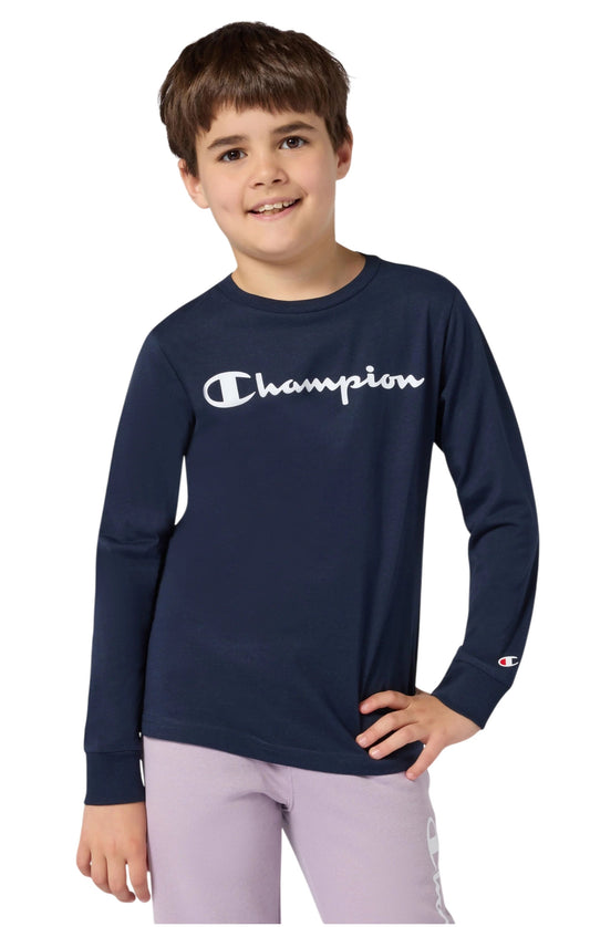 Champion t-shrt manica lunga con scritta