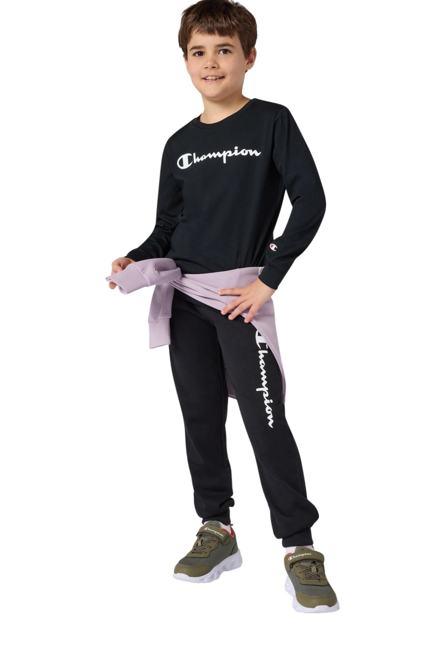 Champion t-shrt manica lunga con scritta