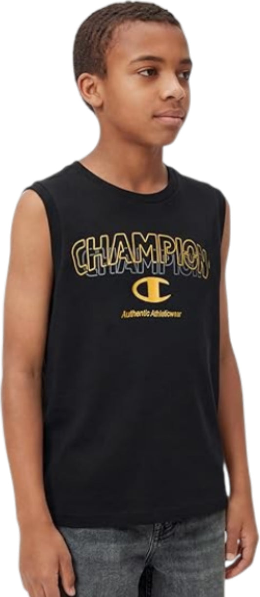 Chiampion t-shirt senza manica con scritta