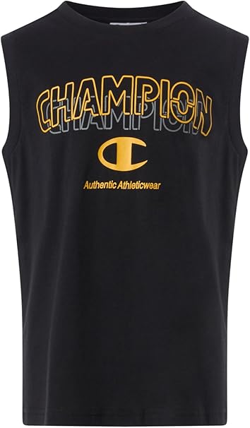 Chiampion t-shirt senza manica con scritta