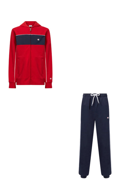 Champion tyta zip lunga Jr in felpa garzata pantalone con polsino