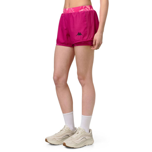 KAppa short donna con bermuda unterno elastico stampato