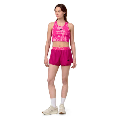 KAppa short donna con bermuda unterno elastico stampato