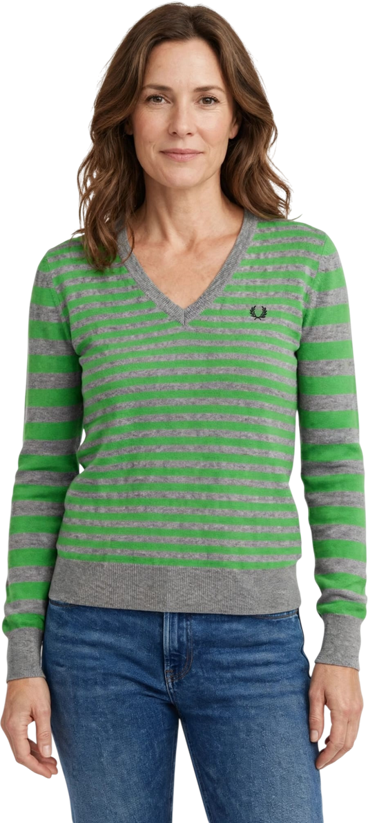 Fred Perrry maglia scollo a V 100% di lana