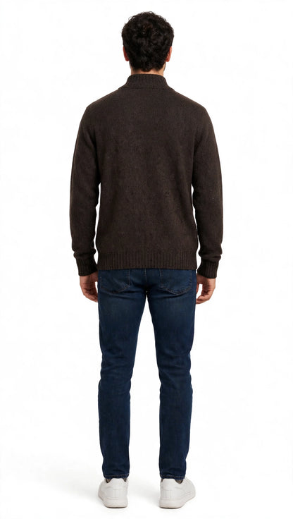 Maglia in lana "LANEROSSI" zip lunga