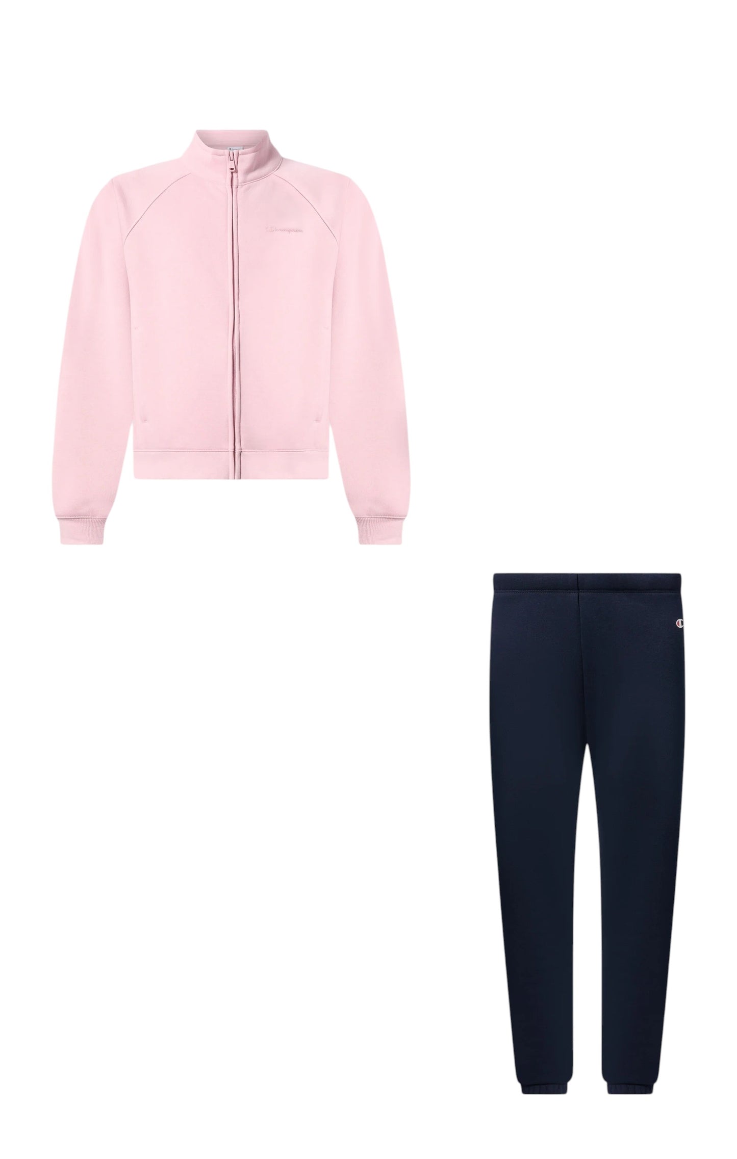 Champion tuta zip lunga bambina in felpa con pantaloe con polsino