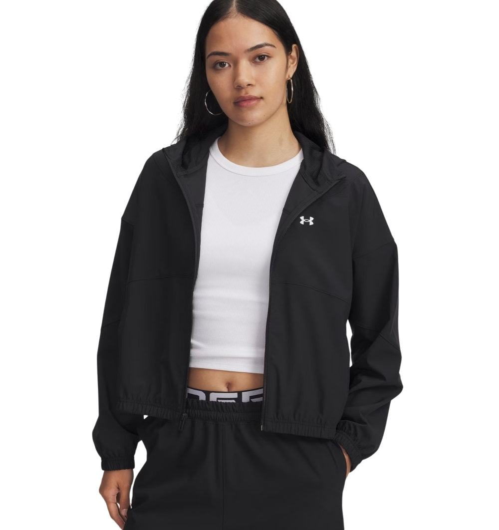 Unser Armour felpa zip lunga cappuccio UA Rival Woven
