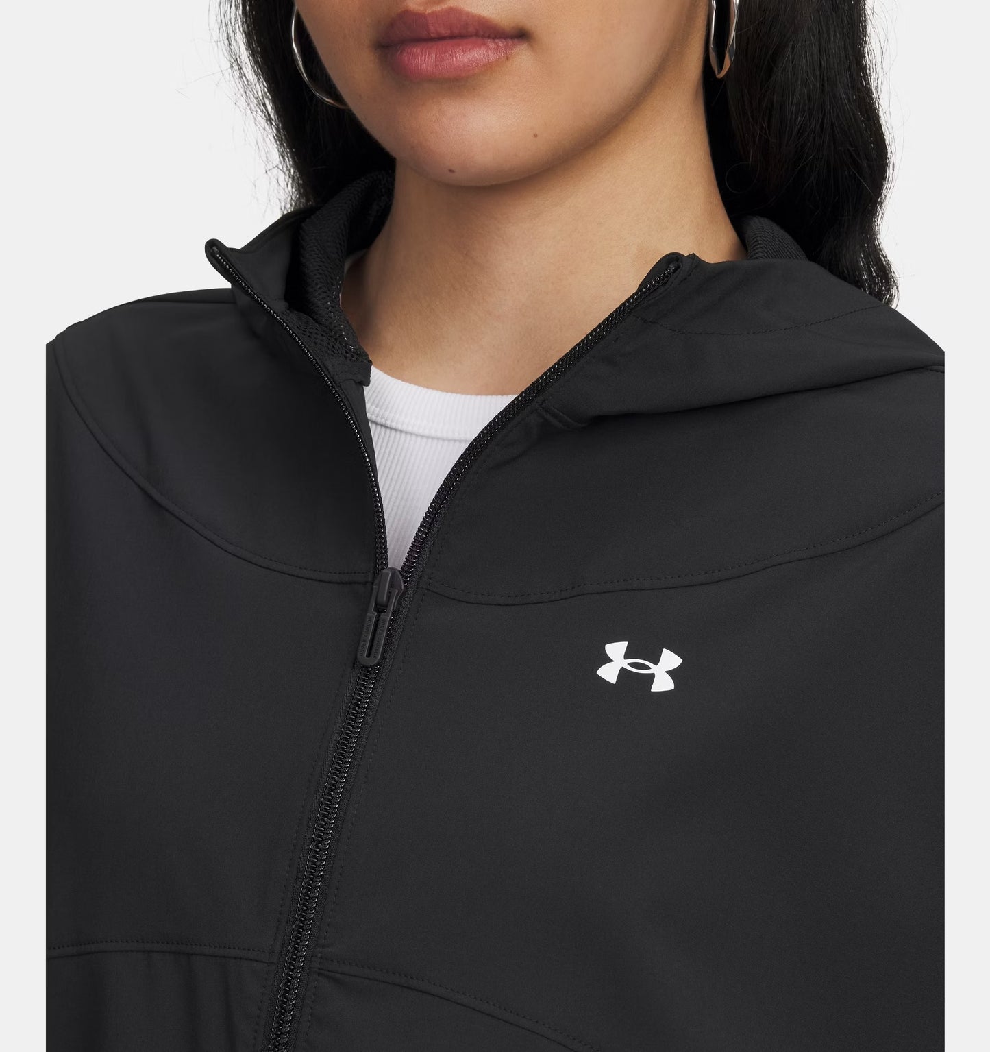 Unser Armour felpa zip lunga cappuccio UA Rival Woven