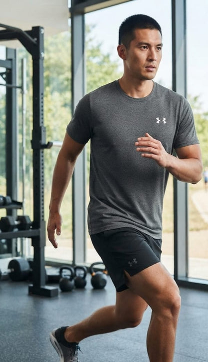 Under Armour T-shirt in tessuto tecnico ad alta traspirabilità, ideale per l’attività sportiva ’allenamento e tempo libero