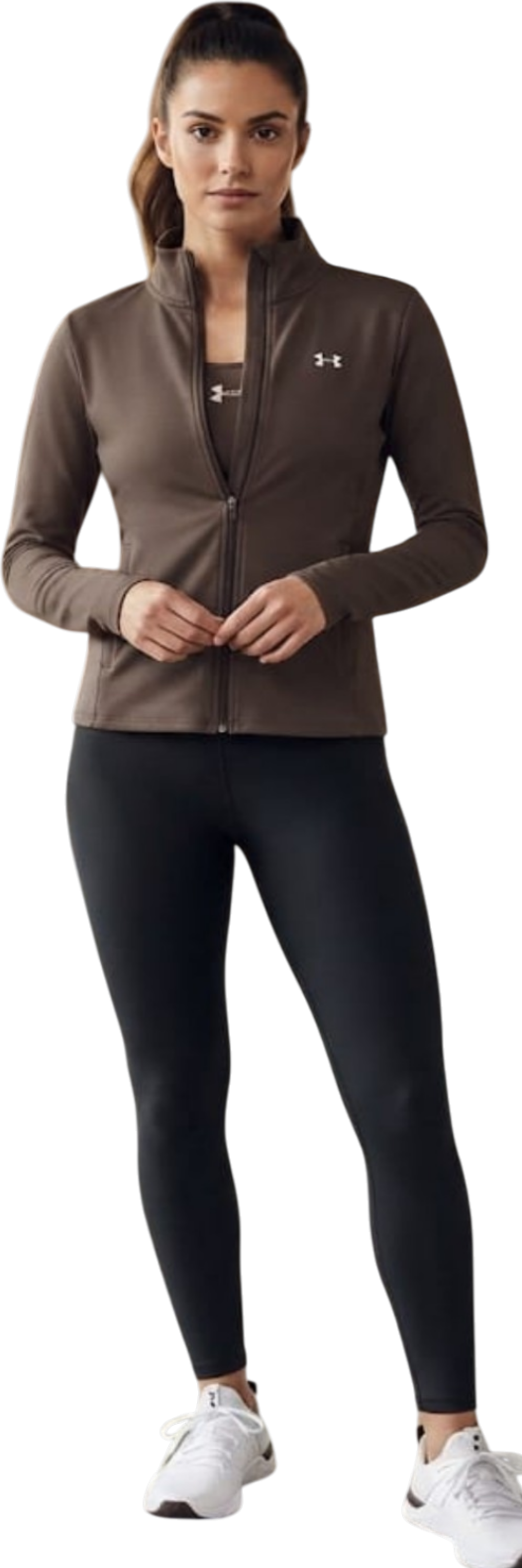 Under Armour felpa zip lunga donna