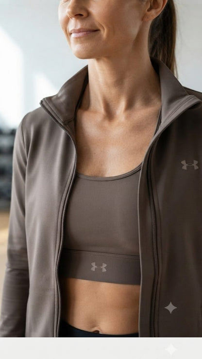 Under Armour felpa zip lunga donna