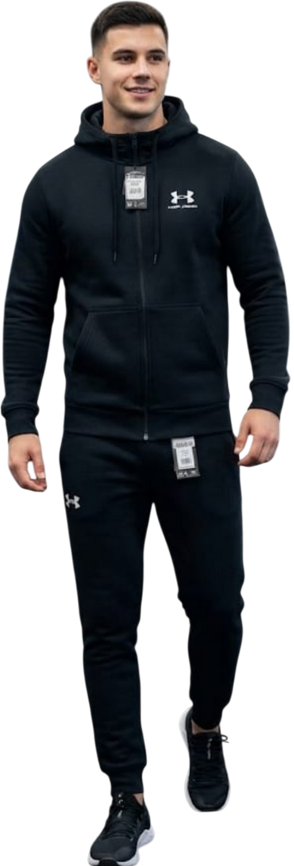 under Armour felpa zip lunga cappuccio in felpa