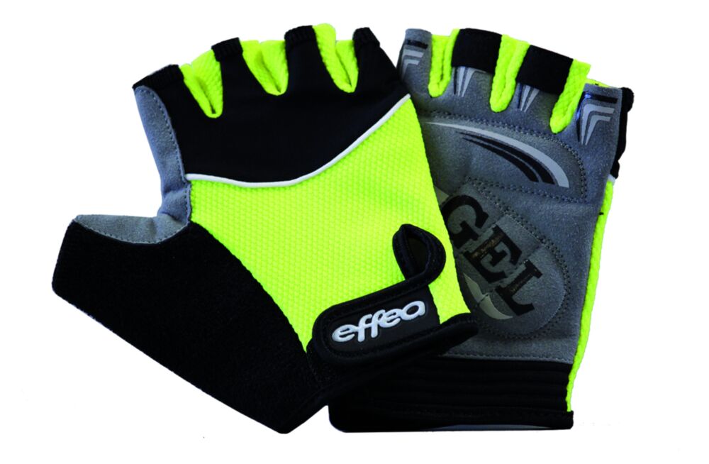 EFFEA Guanto body building “gel” dorso in lycra e spugna. Palmo antiscivolo con gel.