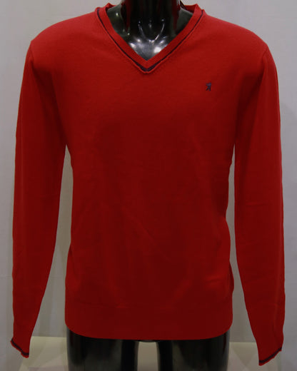 Maglia collo a V misto cachemire