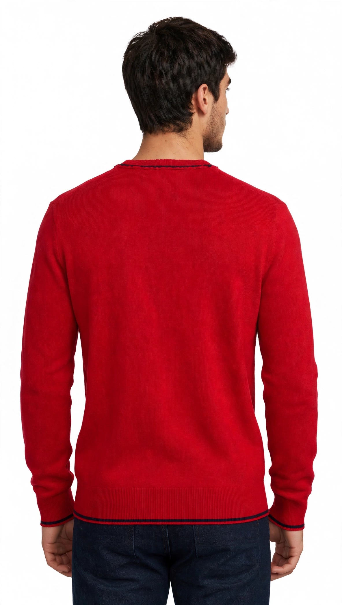 Jaggy maglia collo a V misto cachemire