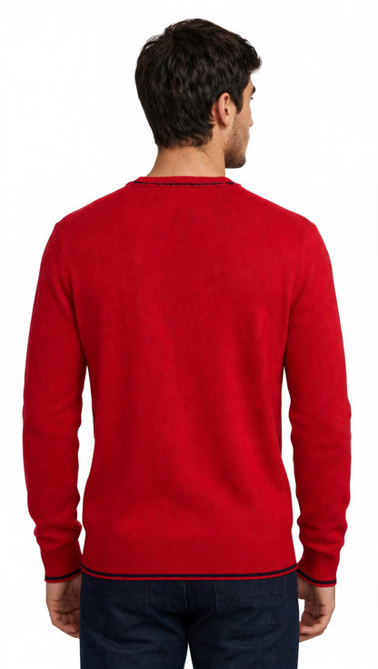 Jaggy maglia collo a V misto cachemire