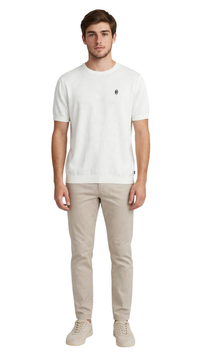 Conte of Florence t-shirt girlo col in maglia