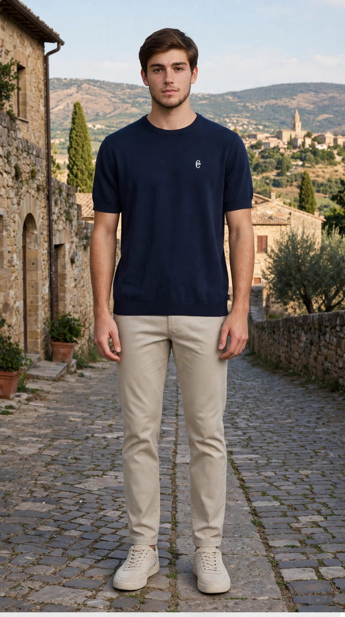 Conte of Florence t-shirt girlo col in maglia