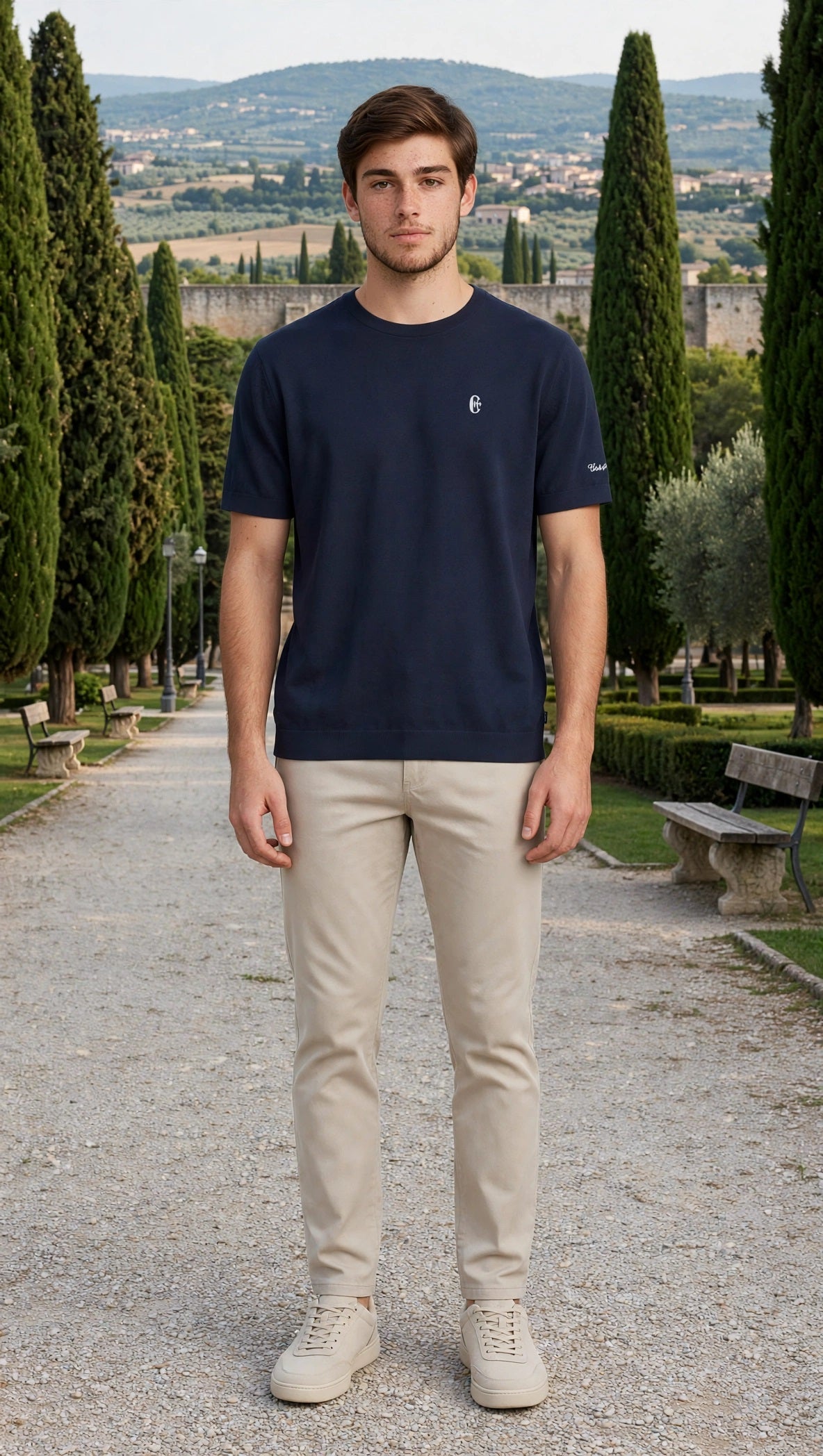 Conte of Florence t-shirt giro collo in cotone