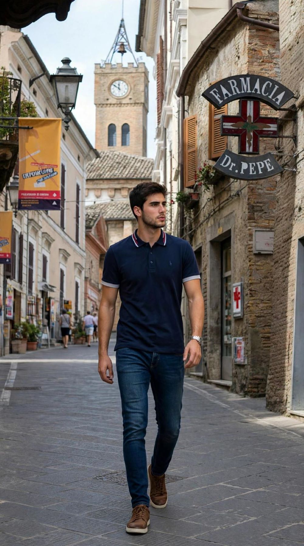 Cnte of Florence    polo piquet con doèppia riga mekomg