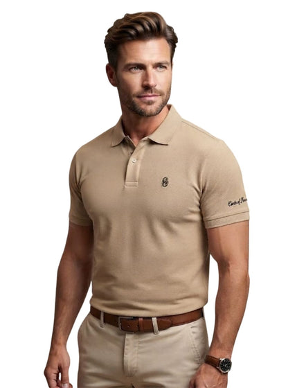 Conte of Florence polo uomo in filo di scozia