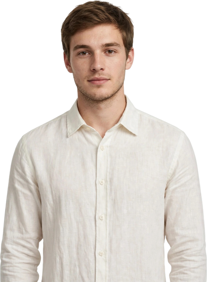 Conte of Florence camicia manica lunga in lino
