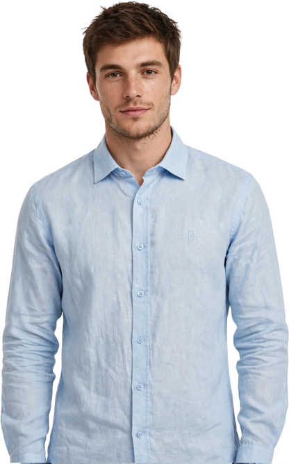 Conte of Florence camicia manica lunga in lino