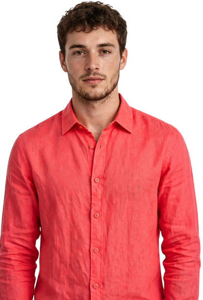 Conte of Florence camicia manica lunga in lino