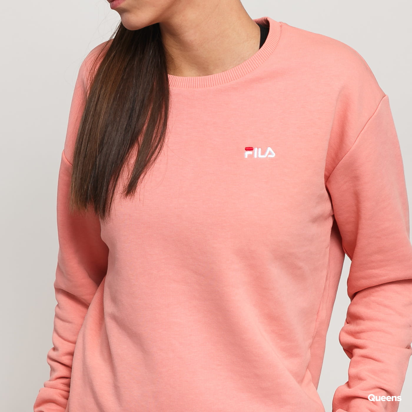 fila felpa donna cappuccio con scritta piccola