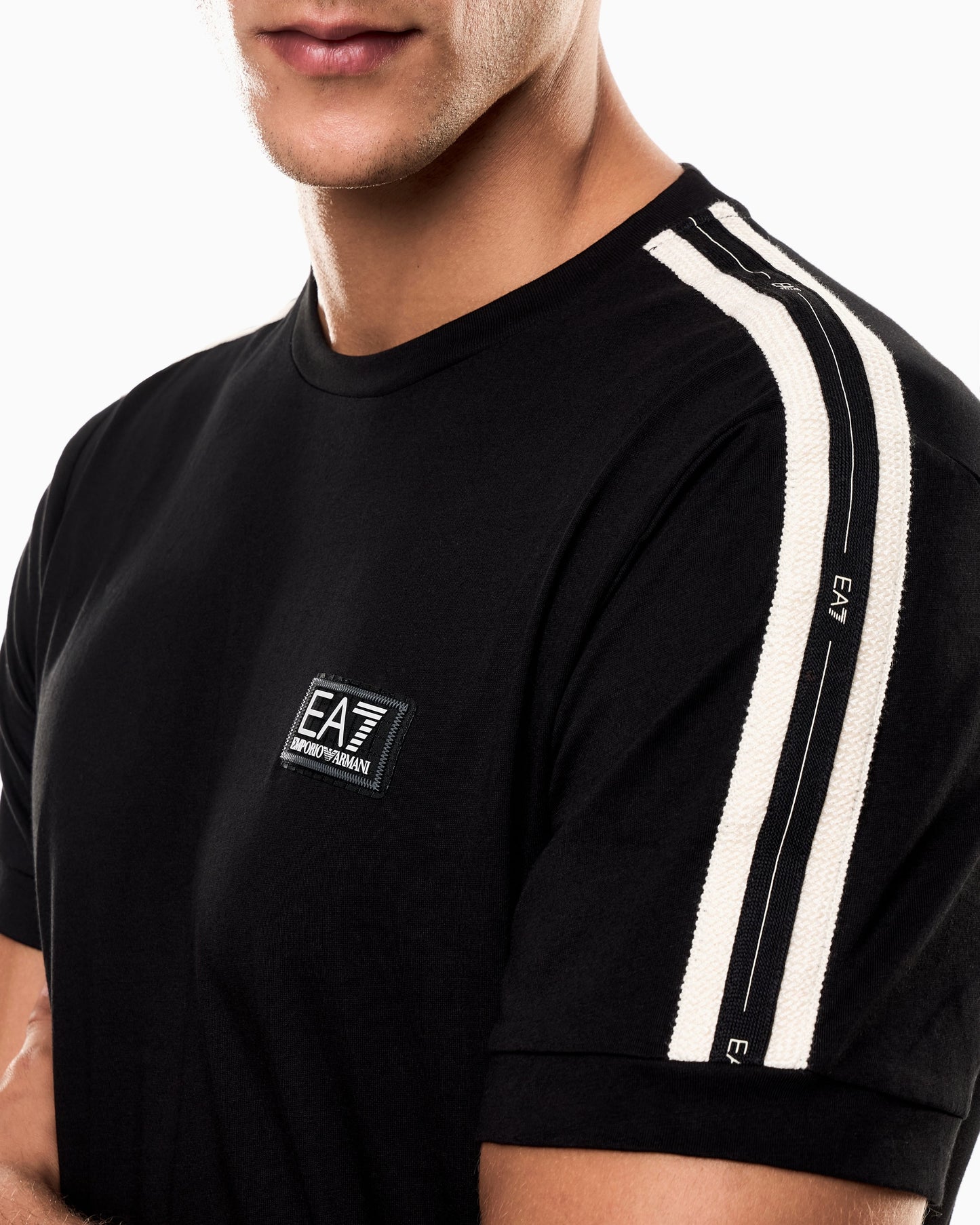 EA7 T-shirt Logo Series in jersey di cotone